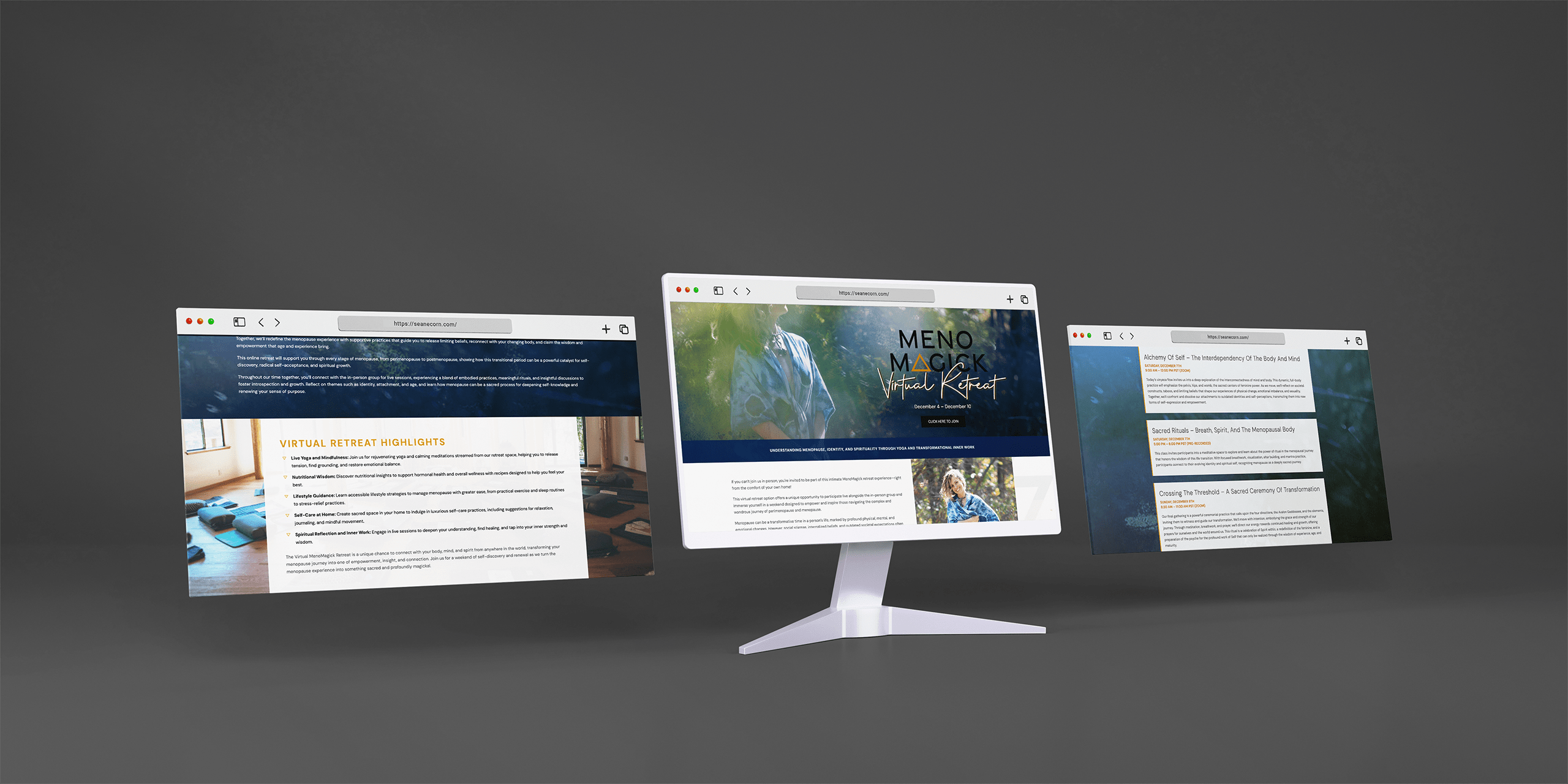 Seane Corn Website Design