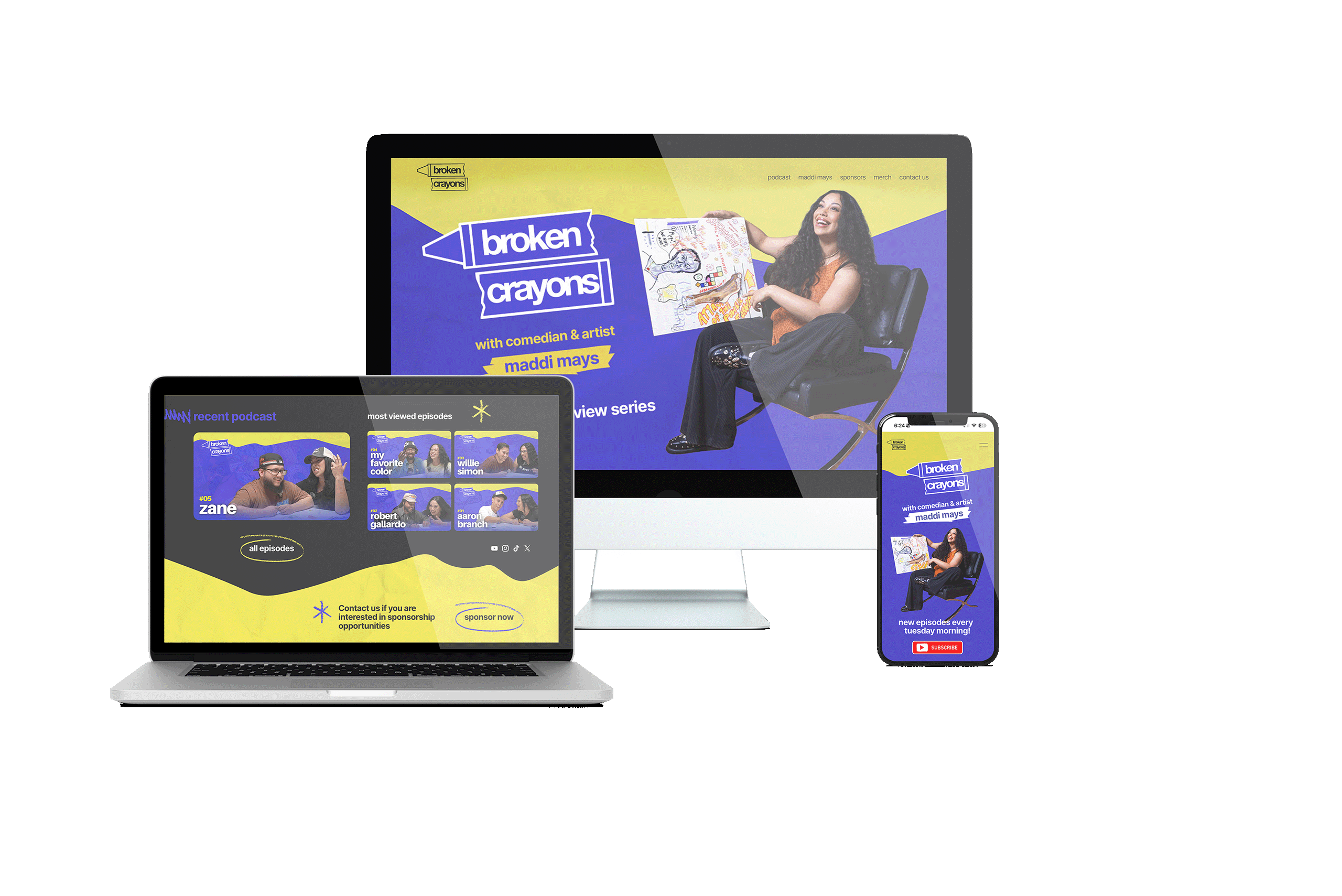 Broken Crayons_website mockup 2 Game Set Match Truck Wrap Design