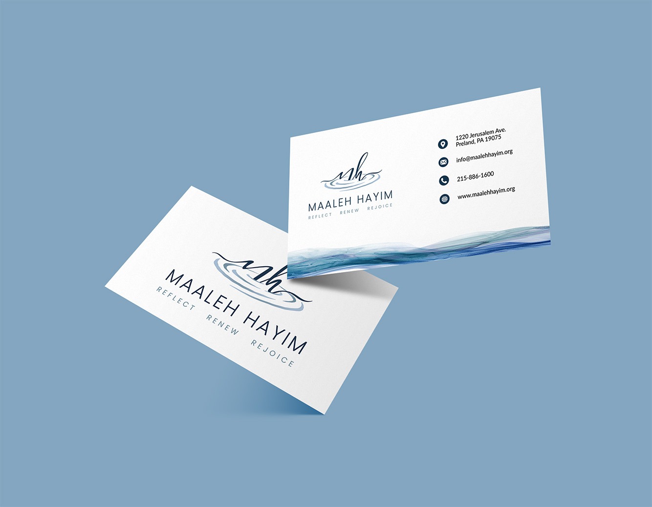 Maaleh Hayim Business Card Mockup Maaleh Hayim Logo Design 2